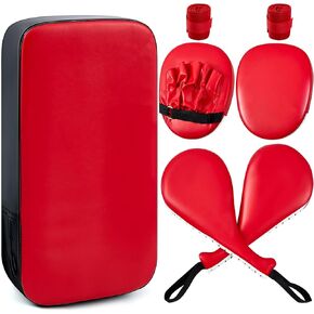 7 in 1 Taekwondo Kick Pad Boxing Training Equipment Punching Mitts Martial Arts Training Equipment Wrist Band Adjustable Soft Training Pads Set for Karate Muay Thai MMA Training