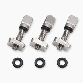 Abahub SUP Paddle Board Fin Screws 3 or 6 Pack - 316 Stainless Steel Replacement Fins Box Screw and Plate with Extra O Rings for SUP Inflatable Stand Up Paddleboard Surfboard Longboard