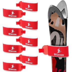 8 قطع من أشرطة تثبيت التزلج، حزام ناقل قابل للتعديل، أربطة تثبيت للتزلج، أشرطة حامل عمود التزلج (متعددة الألوان) in Kuwait