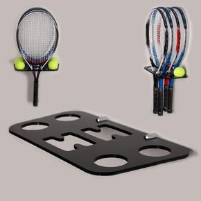 Wall Mounted Racket Rack Tennis Racket Storage Rack Acrylic Wall Mounted Racket Rack Tennis Racket Storage Rack Includes Hardware