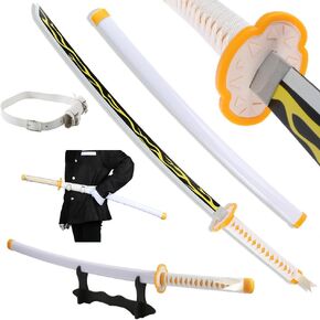 Demon Slayer Sword for Cosplay with Belt Holder Stand, 41 inches