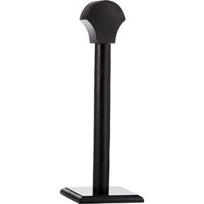 SZCO Supplies 17" Black Wooden Full-Sized Helmet/Headwear Display Stand with Base Hardware (910942)