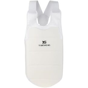 Chest Guard, Unisex Taekwondo Karate Chest Guard Vest Boxing Body Breast Protector Accessory Adult Child (M)