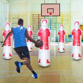 SUNSHINEMALL Inflatable Soccer Dummy Goalkeepr Air Mannequin Free Kick Defender Wall Football Practice Tumbler