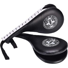 Taekwondo Kick Pads, Target Durable TKD Kicking Targets Training Paddles, Double Strike Pads for Kickboxing and Karate Training Striking Pads (Black,2 PCS) in Kuwait