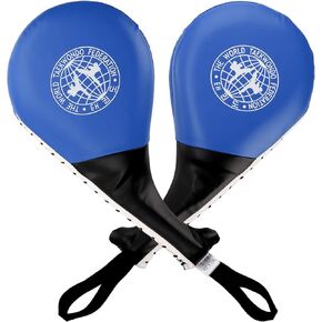 Frcctre 2 Pack Taekwondo Kick Pads, Durable Kicking Target Pads, Punching Paddles Striking Kick Pads for Tae Kwon Do Karate Kickboxing Martial Arts Training, 15 x 7.5, Blue