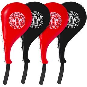 JANNO 4PCS Taekwondo Kick Pads, Double Strike Boxing Pads, Striking Karate Martial Arts Training Target Pad, Karate Kicking Target for Kids Youth Adult