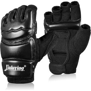 Xinluying Punch Bag Taekwondo Karate Gloves for Sparring Martial Arts Boxing Training Fingerless Women Kids