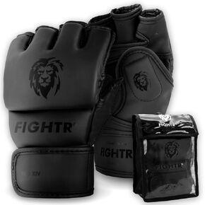 قفازات FIGHTR® Pro MMA للتدريب على السجال والكيك بوكسينغ والفنون القتالية الملاكمة التايلاندية وكيس اللكم والقفاز للتدريب والملاكمة للرجال والنساء | بما في ذلك حمل الحقيبة