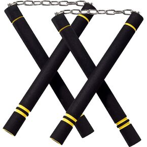 Steel Chain Safe Foam Rubber Training Nunchakus for Kids & Beginners, Martial Arts, Bruce Lee, Ninja 2 Pcs