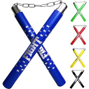 F.A.L. product Nunchucks Rubber Martial Arts Training Nunchucks Nunchakus for Kids Beginner & Adults Practice with Steel Chain