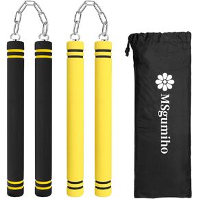 Nunchucks Safe Foam Rubber Training Nunchucks Nunchakus with Steel Chain for Kids Adults & Beginners Practice and Training