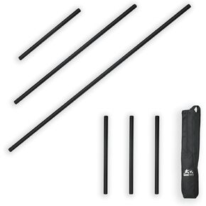 PHYSKOW 2’ & 4’ & 6’ Collapsible Multifunctional Portable Foam Padded Training Staff for Safe Practice Bo Staff Escrima Stick Yoga Stick with Carry Bag