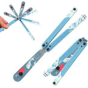 Plastic Butterfly k nife Trainer,Plastic Finger Flip Training,Plastic Bali song Trainer for Practicing Flipping (Skyfire Sovereign)