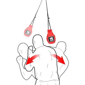 INNOLIFE Boxing Slip Bag, Boxing Dodge Hide Speed Bag Maize Ball Leather Ball for Reflex Training, Boxing, Kickboxing, MMA Pendulum Training Red (Without Filler)