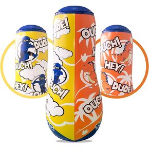 Target Bags -Kids Punching Bag | Already Filled with Sand| Bop Bag | Inflatable Toy | Boxing - Premium Vinyl- | Bounce-Back Action! | Indoor Outdoor -Play Therapy
