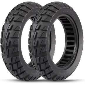 GLDYTIMES 10 Inch Scooter Tires: 70/65-6.5 Solid Tire for Evercross H5 Hover 1 Alpha Hiboy Max3/ Titan Pro Electric Scooter Replacement Wheel 10x2.70-6.5, 10x2.75-6.5 Tubeless Off Road Tyre