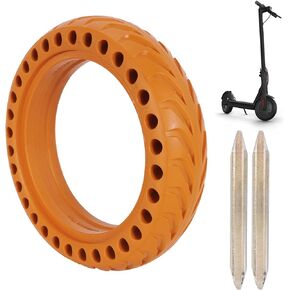 RUTU 2PCS 8.5x2 inches Solid Tire Replacement for Gotrax GXL V2 / XR/APEX Xiaomi Mijia M365 pro, 8.5 Inches Electric Scooter Wheels Replacement with Tire Levers - Red