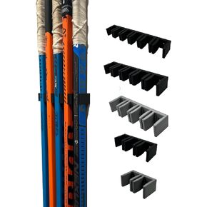 Wall Mount Hockey Stick Holder | Ice Hockey Stick Organizer (Black, 2 Stick Wall Mount)