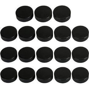 18 Pack Ice Hockey Pucks with 3 Reusable Mesh Bag, Official Regulation, Diameter 3", Thickness 1", 6oz, Black