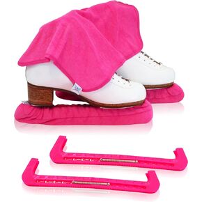 CRS Cross Skate Guards, Soakers & Towel Gift Set - Ice Skating Guards and Soft Skate Blade Covers for Figure Skating or Hockey