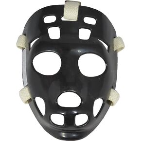 MyLec Pro Goalie Mask, Lightweight & Durable Youth Hockey Mask, High-Impact Plastic, Hockey Helmet with Ventilation Holes & Adjustable Elastic Straps, Secure Fit, Modern Hockey Gifts (Black, Small)