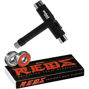 Bones Reds Bearings 8-Pack for [Skateboards, Longboards, Scooters, Spinners] (8-Pack W/Tool) in Kuwait