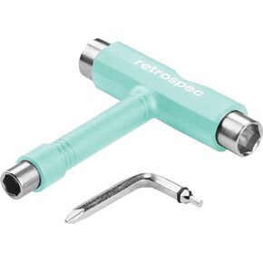 Retrospec Upkeep All-in-One Multi-Function Portable Skate Tool with 2-in-1 Allen Wrench & Phillips Head Screwdriver for Adjusting and Tightening Skateboard/Longboard Wheels, Trucks, and Kingpins