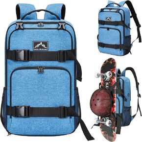GoHimal Skateboard Backpack, Skateboard Bag Sports Backpack, Laptop Bag Multi-Sport Design for Men & Women