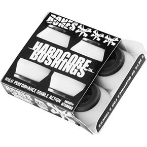 Bones Wheels Hardcore White / Black Skateboard Bushings - Includes 4 Pieces - Hard
