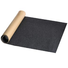 ZUEXT 11" x 50" Black Skateboard Grip Tape Sheet, 80 Grit Bubble Free Waterproof Scooter Grip Tape, Anti Slip Longboard Griptape, Sandpaper for Rollerboard Stairs Pedal Wheelchair Steps (125x27cm)