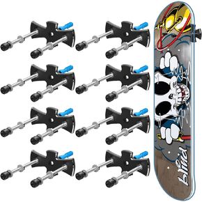 Skateboard Hanger Wall Mount - Metal Skateboard Wall Mount for Skateboard Deck Display with Aluminum Screw Cap and Protecive Washers