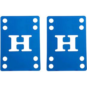 H Block Skateboard Longboard Riser Pads - Set of 2 Risers, Rubber Shock Pads 1/8" (3mm), 1/4" (6mm)