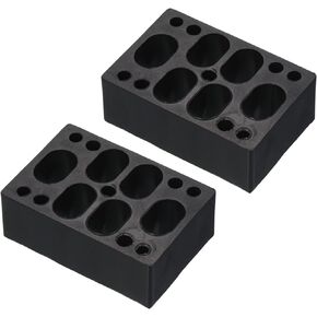 PATIKIL 28mm (1.1") Skateboard Riser Pads, 2 Pack Plastic Longboard Riser Pads Angled Wedge Shock Pads for Skateboard Truck, Black