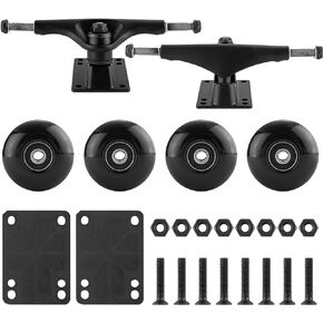 Skateboard Truck,Skateboard Wheels 52mm Suitable for Skateboarders,Fits 7.5-8" Deck，Skateboard Bearings,Skateboard Pads,Durable Skateboard Hardware Combo Starter Kit