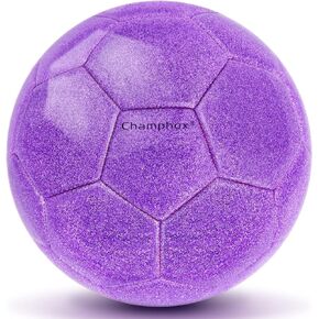 Size 4 Soccer Ball Glitter Pink - Kids Aged 4-6 6-8 8-12 Outdoors Sports Training Ball Recreation Playing Ball Teens Girls Children Youth Back to School Birthday