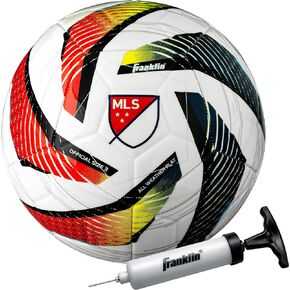 Franklin Sports MLS Tornado Soccer Ball - Soft Cover - Official Size and Weight Soccer Ball - Air Pump Included