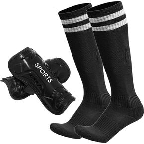 AITUSI Soccer Shin Guards for Kids Youth, Shin Pads and Long Soccer Socks for 3-15 Years Old Boys Girls Toddler Children Teenagers, Soccer Equipment for Football Games in Kuwait