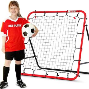 Soccer Rebounder Rebound Net, Kick-Back 3.3X3.3FT | Football Training Gifts, Aids & Equipment for Kids Teens & All Ages, Portable, 6 Adjustable Angles