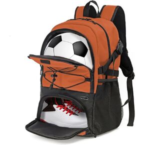 Soccer Backpack-Basketball Backpack with Ball Compartment & Shoe Compartment,Backpack for Basketball