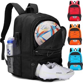 Hsmihair Soccer Bag-Soccer Backpack&Backpack for & Football Volleyball & Basketball,with Ball Compartment and Separate Cleat