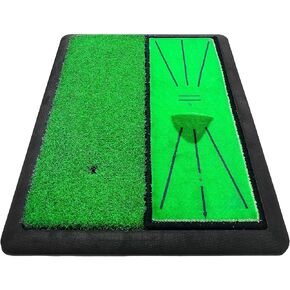 سجادة تدريب ضرب الجولف، FENEFIT نوع ثنائي الاتجاه من النايلون وسطح التأثير، بساط الجولف، بساط تمرين الجولف للممارسة الداخلية والخارجية، 13.4 × 17.3 بوصة in Kuwait