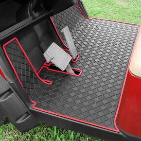 Cartalia Yamaha Drive2 Golf Cart Floor Mat, Upgraded Non-Slip Improved Full Coverage Liner Matt Replacement with 8mm Natural Thick Rubber, Only Fits Yamaha Drive 2 Models (2017-2023), UMAX Rally 4x4