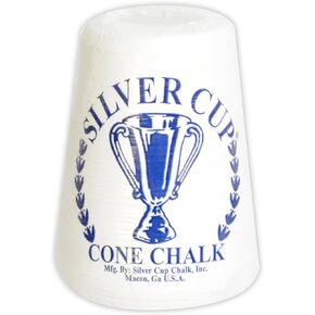Hathaway Silver Cup Cone Talc Chalk, White