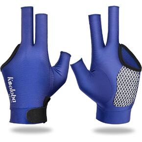Pool Glove for Left Hand - 3 Finger Billards Glove,Snooker Shooting Glove for Men & Women with Adjustable Velcro