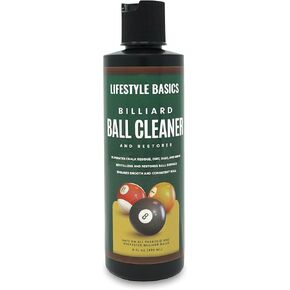 Billiard Ball Cleaner and Restorer Polish | Pool Ball Cleaner | Removes Chalk Residue, Dust, Dirt, and Grime