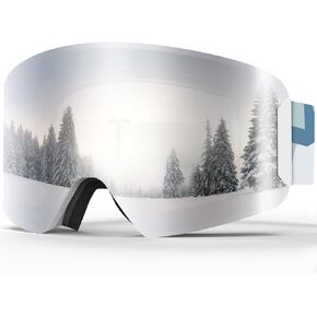findway Kids Ski Goggles for Boys Girls Youth-OTG Anti-Fog Over Glasses Kids Snow/Snowboard Goggles