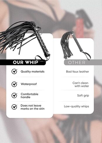 HODEGARD Whip Black Whip, English Riding Equipment, Horse Whips and CropsCosplay for Couples in Saudi Arabia