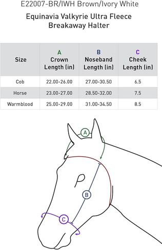 Equinavia Valkyrie Soft Ultra Fleece Padded Adjustable Breakaway Horse Halter in Kuwait