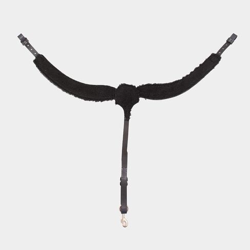 Hand Made Leather Horse Breast Collar (Black, Buck Stitching) in Saudi Arabia